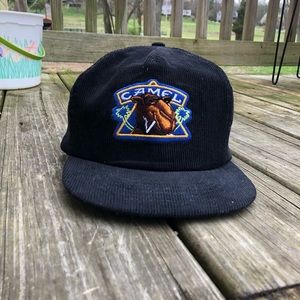 Vintage camel corduroy SnapBack hat